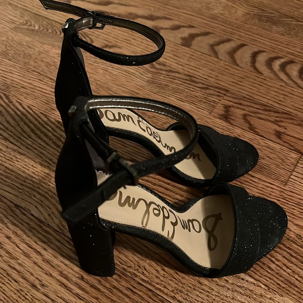 Size 6.5. Sam Edelman heels. Black sparkle. 3.75”heel. Worn once!